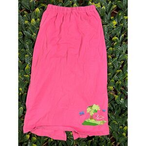 Vintage 100% Cotton Pink Midi Skirt Size Small